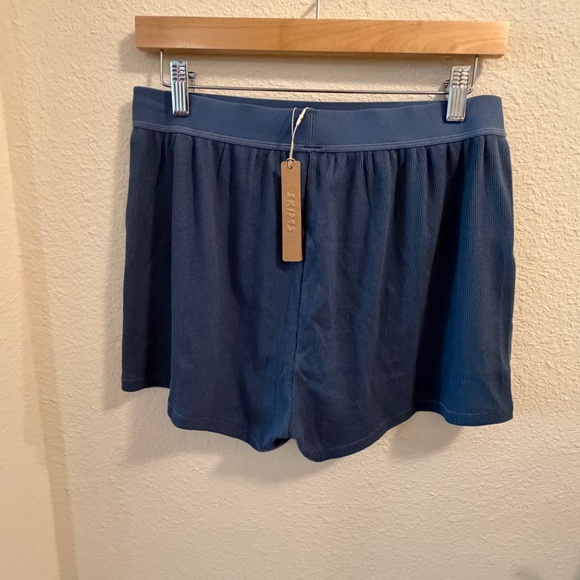 SKIMS Women’s Cotton Rib Loose Boxer, Sz M, Harbor, NWT - Picture 9 of 10